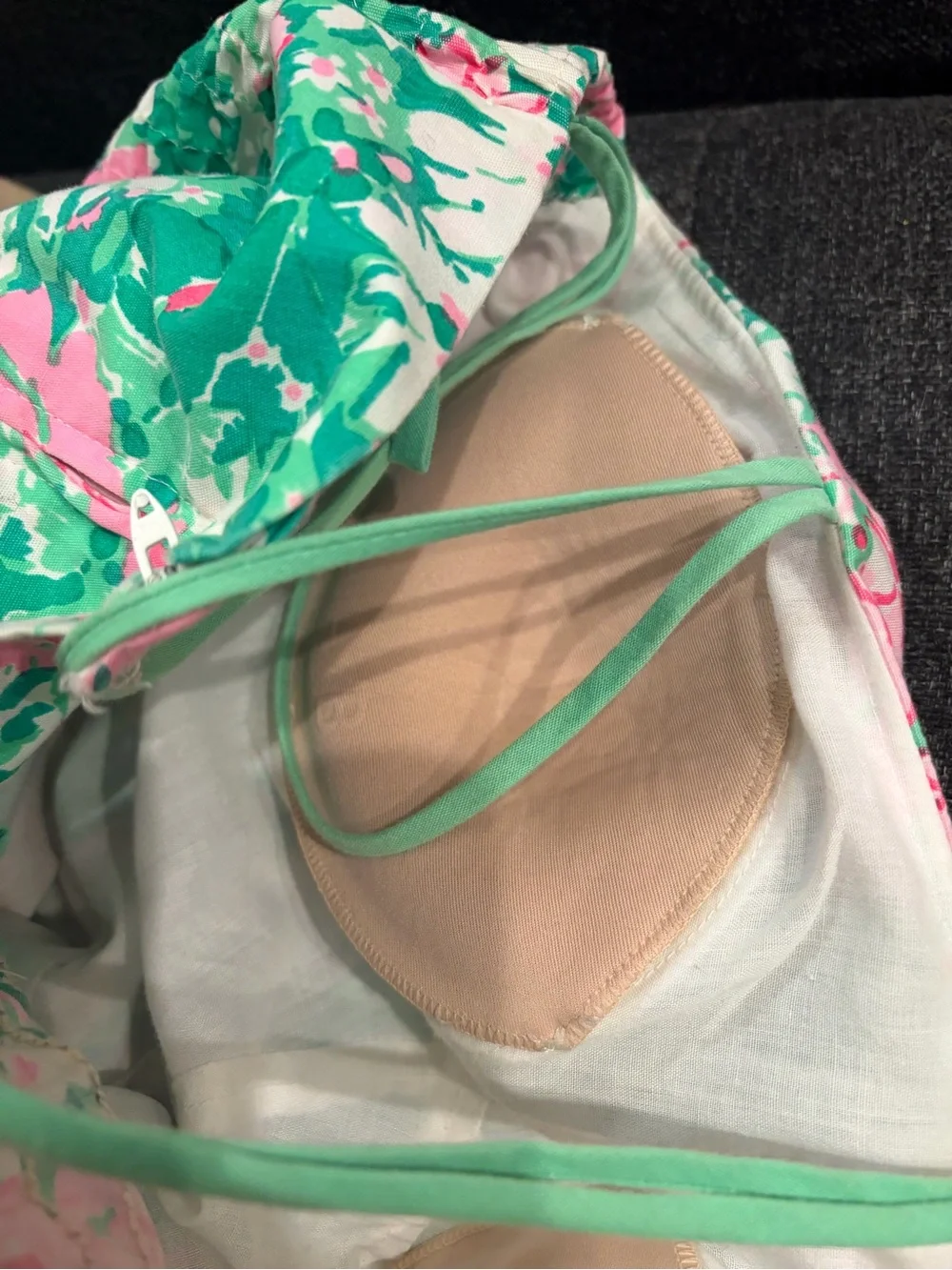 Floral Green & Pink Tie-Waist Romper - Picture 13 of 13